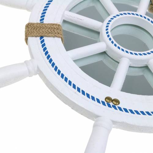 Floristik24 Dekoratív kormánytükör fehér Ø40cm