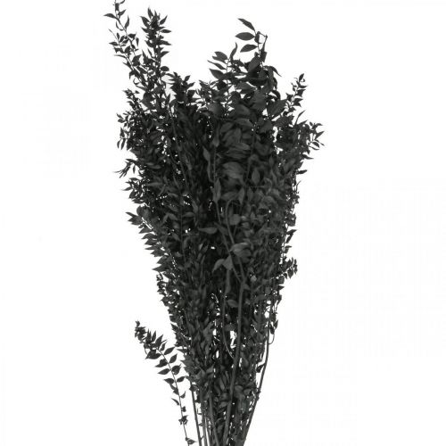 Ruscus Twigs Deco Twigs szárított virágok fekete 200g