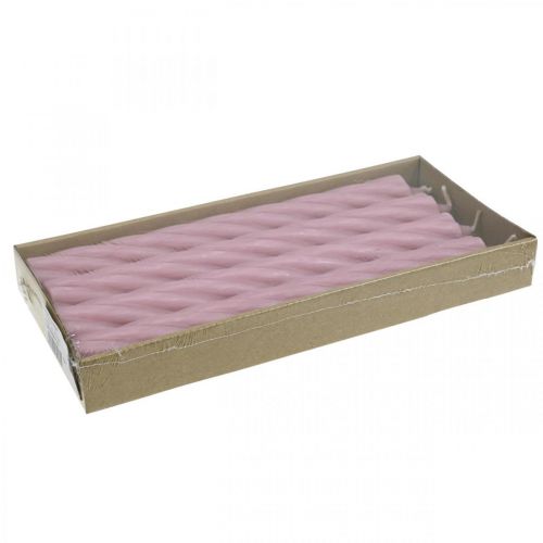 tételeket Rusztikus gyertyák pálcás gyertyák rózsaszínre festve 250/28mm 4 db