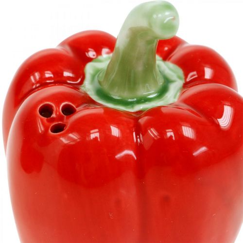 Floristik24 Fűszertartó paprika, kerámia dekoráció, bors-sószóró készlet, asztali dekoráció, Ø6cm