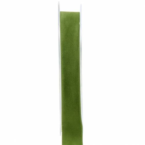 Bársony szalag zöld 15mm 7m
