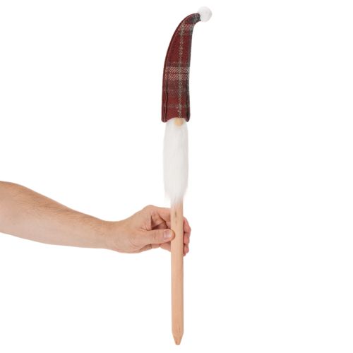 Karácsonyi manó díszes karók, Mikulás filckalapban, 58cm, 6 darab | Floristik24.hu