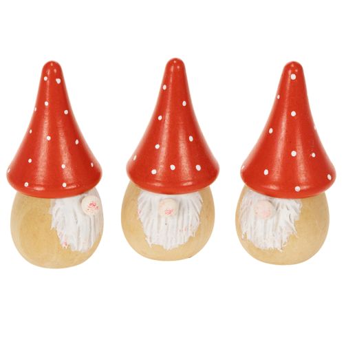 Mini Gnóm Figura Légyölő Galóca Asztaldísz 10cm 6db vétel | Floristik24.hu