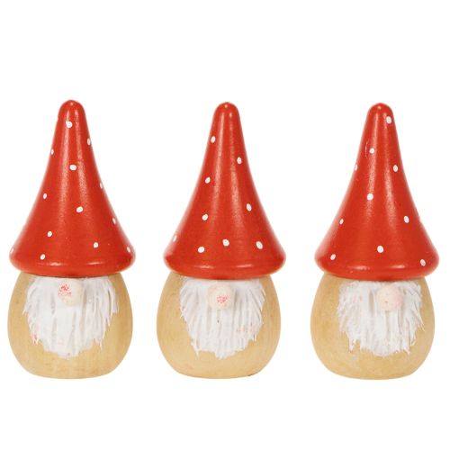 Mini Gnóm Figura Légyölő Galóca Asztaldísz 10cm 6db | Floristik24.hu