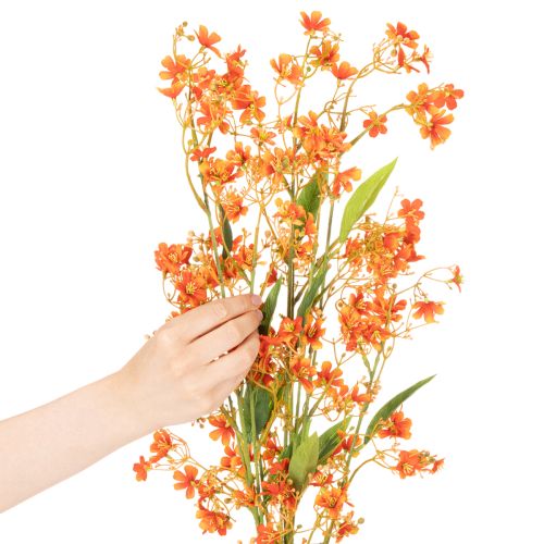 Művirág orchidea ág narancssárga filigrán szobadekoráció 110cm 3db | Floristik24.hu