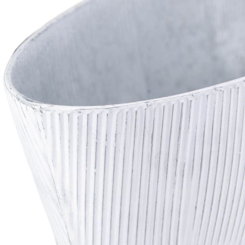 tételeket Ovális fémtál fehér ezüst színben 32,5cm/37cm 2 db-os készlet