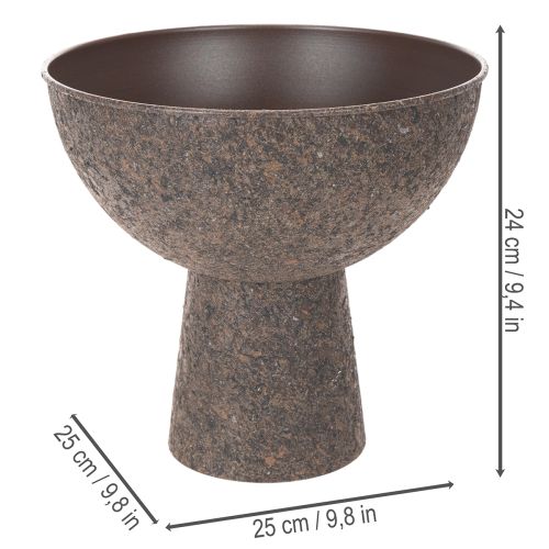 Kerek virágcserép talpon, modern virágcserép, 25 cm | Floristik24.hu