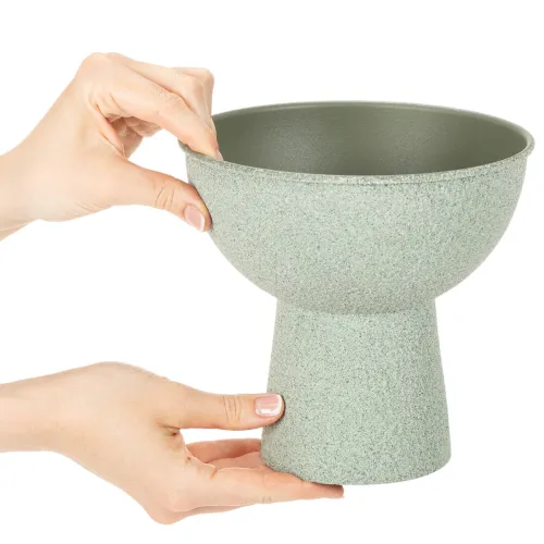 Modern kerek virágcserép magas talpon, 18 cm | Floristik24.hu