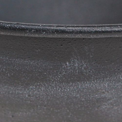 Floristik24 Tál lábos díszítőgyűrűvel fém antracit H29cm 2db