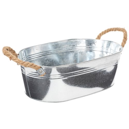 Ovális tál 35cm x 21.5cm M11.5cm, fényes cink | Floristik24.hu