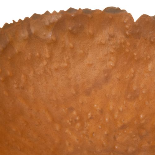 Kerek fémtál rozsdahatású texturált felülettel, 20 cm | Floristik24.hu