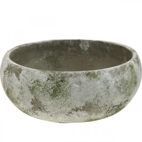 Növénytál antik megjelenésű virágtál patina Ø32cm H14cm