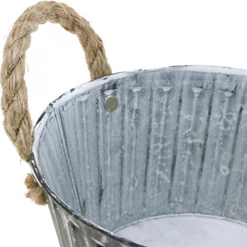 Floristik24 Növénytál, fogantyús fémtál, ültetésre alkalmas dísztál Ø18cm