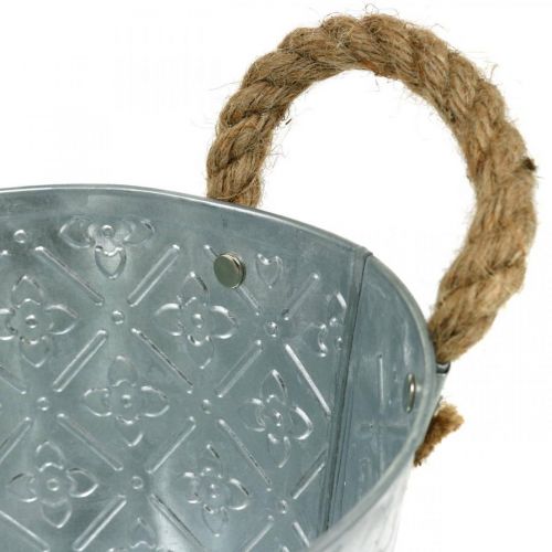 Floristik24 Ültetőgép fogantyúval, fém tál, virágtálca L31cm