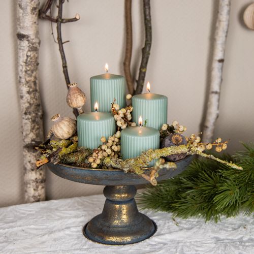 Floristik24 Tál lábos dísztálal fémtál arany Ø29cm H17,5cm