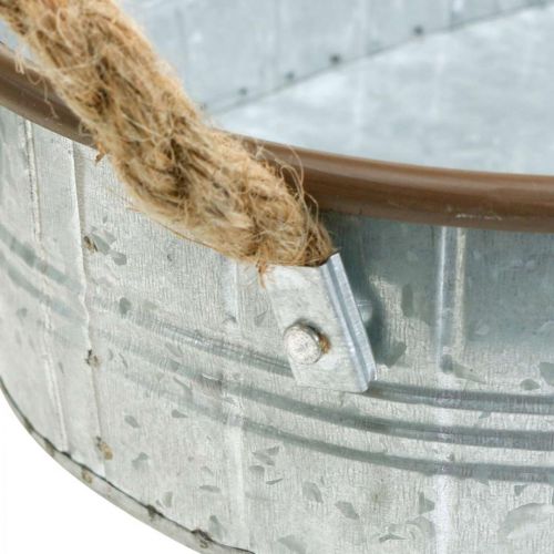 tételeket Növénycserép fülekkel, gyógynövényes tál, elrendezés alapja ezüst, barna L39/35,5/32 cm H10/8,5/7 cm 3 db-os készlet