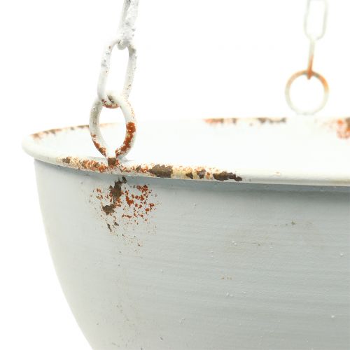 Floristik24 Ültetőtál akasztható fehér Ø26cm H23cm