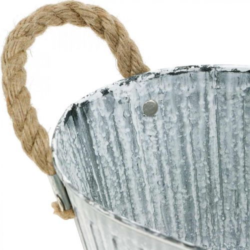 Floristik24 Ültetőgép fogantyúval, fém virágtál, dísztál ültetéshez L28cm