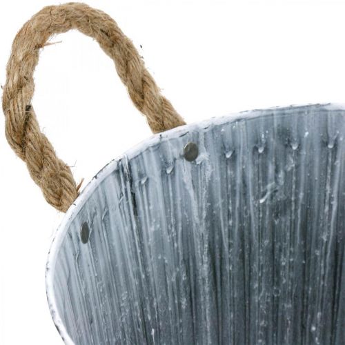 Floristik24 Fém növénytál, virágtál, cserép fogantyúval Ø28cm