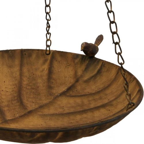 tételeket Dekoratív tál akasztható kerti dekorációhoz rozsdás megjelenés Ø31cm L62cm