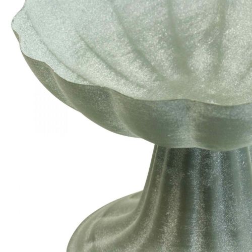 Floristik24 Dekoratív tál talpas fém tál vintage H12cm Ø17cm