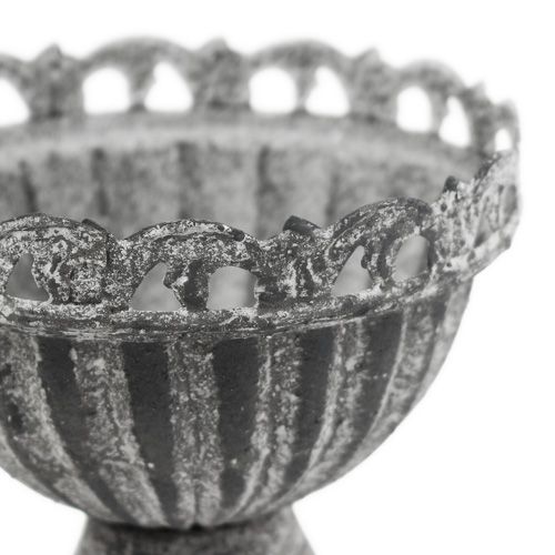 Floristik24 Tál lábbal Ø11cm H11cm szürke