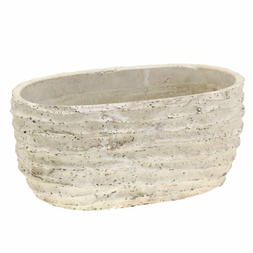 Floristik24 Csere ovális fehér antik 27cm x 16cm H13cm