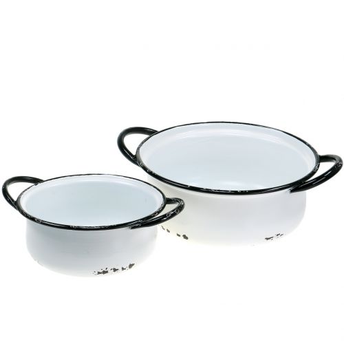 Floristik24 Vintage fémtálak Ø19,5cm - Ø25cm 2db