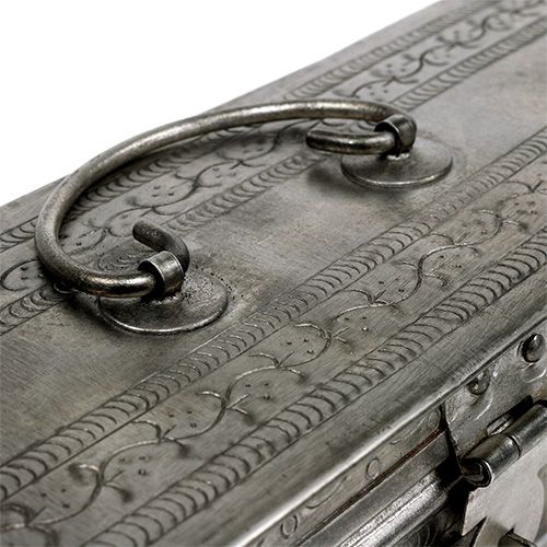 Floristik24 Doboz ezüst négyzet 24cm x 8cm H6cm