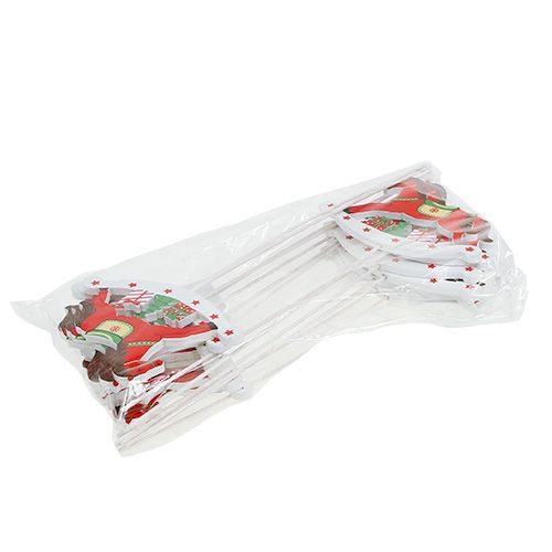 Floristik24 Hintaló pálcán piros 8,5cm 16 db