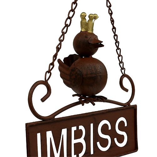 Floristik24 "Snack" tábla akasztható barna 20cm L31cm