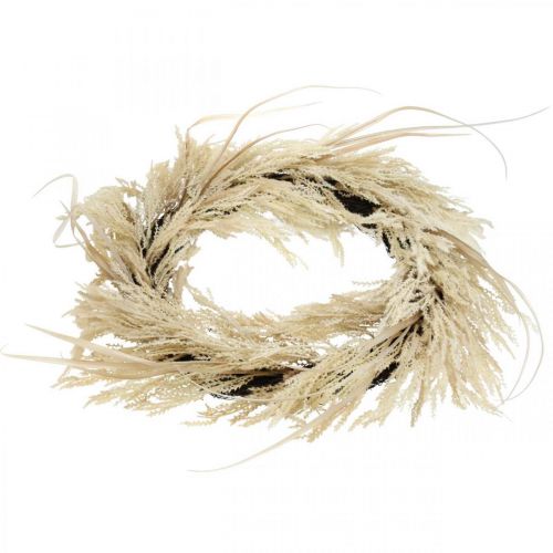 Floristik24 Deco koszorú pampa fű és műnád krém 70cm