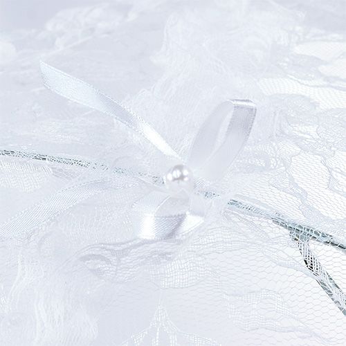 Floristik24 Esernyő csipkével fehér Ø60cm L80,5cm