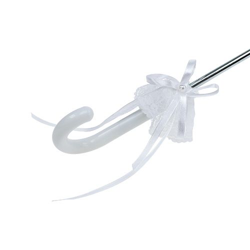 Floristik24 Esernyő csipkével fehér Ø60cm L80,5cm