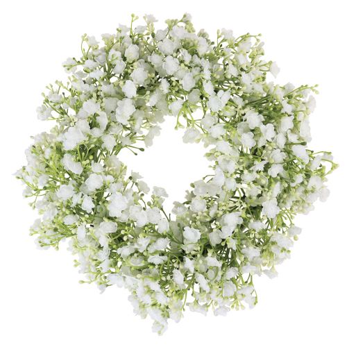 Floristik24 Gypsophila koszorú fehér virág koszorú esküvői Ø30cm