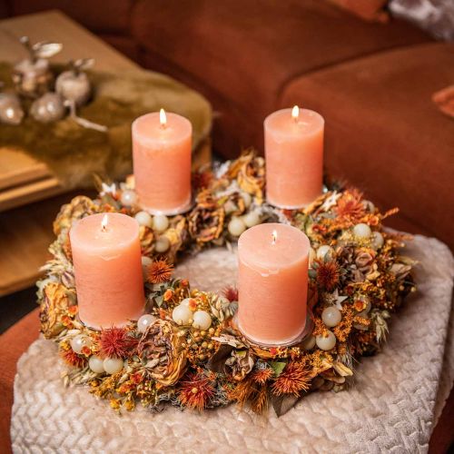 tételeket Gypsophila művirág gipszfű narancs L30cm 6 db egy csokorban