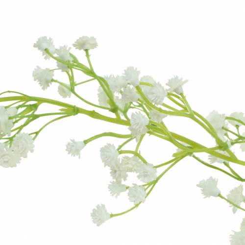 Floristik24 Esküvői dekoráció gypsophila füzér lyukakkal fehér 180cm