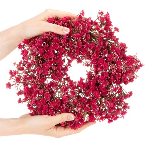Művirág koszorú, rezgős dekoráció, 30cm | Floristik24.hu