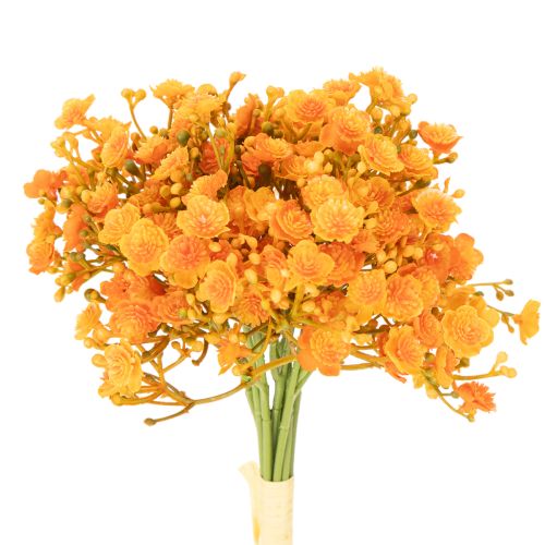 Művirág ág, narancssárga virágdíszekhez, 30 cm, 10 db