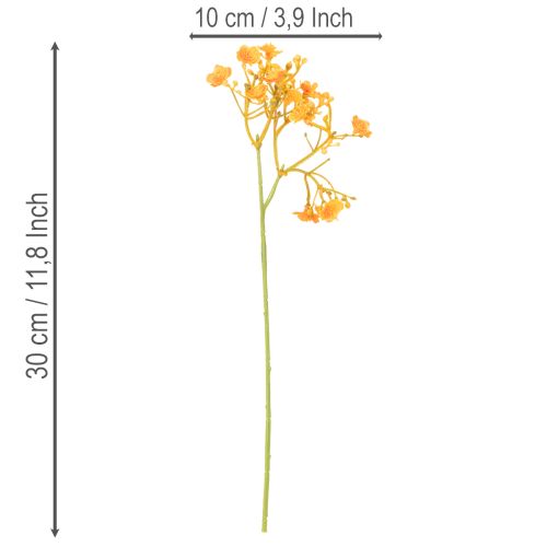 Művirág ág, narancssárga virágdíszekhez, 30 cm, 10 db | Floristik24.hu