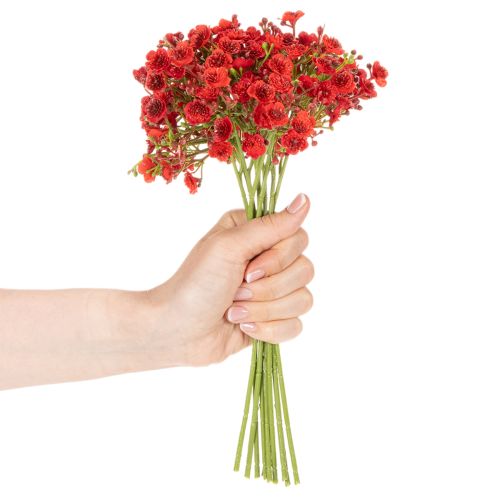 Műlégy, piros, virágdísz csokor, 30 cm, 10 darab | Floristik24.hu