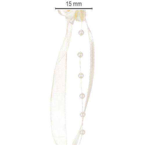 tételeket Valentino krémszínű szalag 15mm 5m