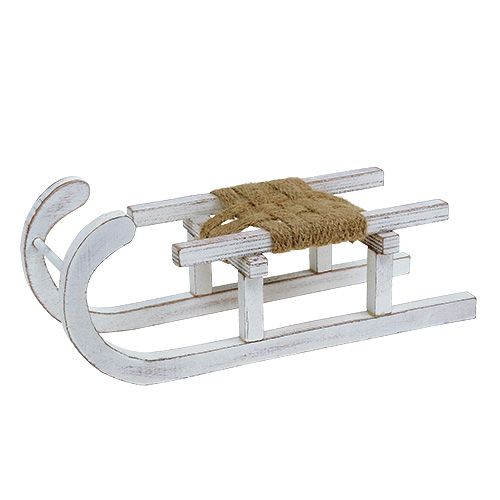 Fa szánkó fehér 28cm x 11cm x 11cm 1db