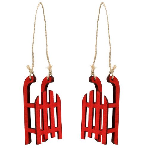 Vörös fa akasztószán 9cm 12db