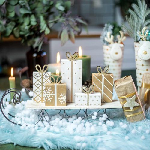 Floristik24 Szán ajándékokkal, advent, karácsonyi dekoráció L37,5cm H23cm