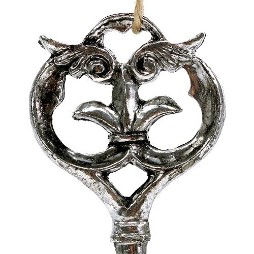 Floristik24 Kulcs ezüst 10 cm-es segg. 6 db