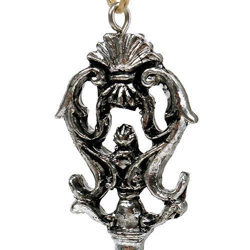 Floristik24 Kulcs ezüst 10 cm-es segg. 6 db