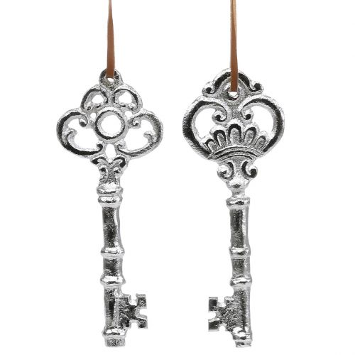 Kulcs ezüst akasztható 15,5cm 2db