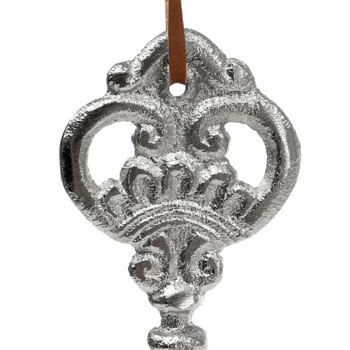 Floristik24 Kulcs ezüst akasztható 15,5cm 2db