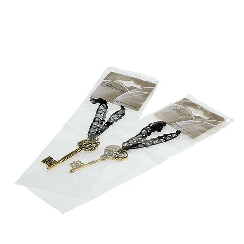 Floristik24 Kulcs akasztáshoz 7cm arany, antik 2 db